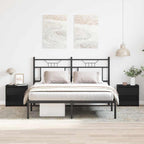 Bedside Cabinet 2 pcs Black Oak 40 x 30 x 39 cm Engineered Wood