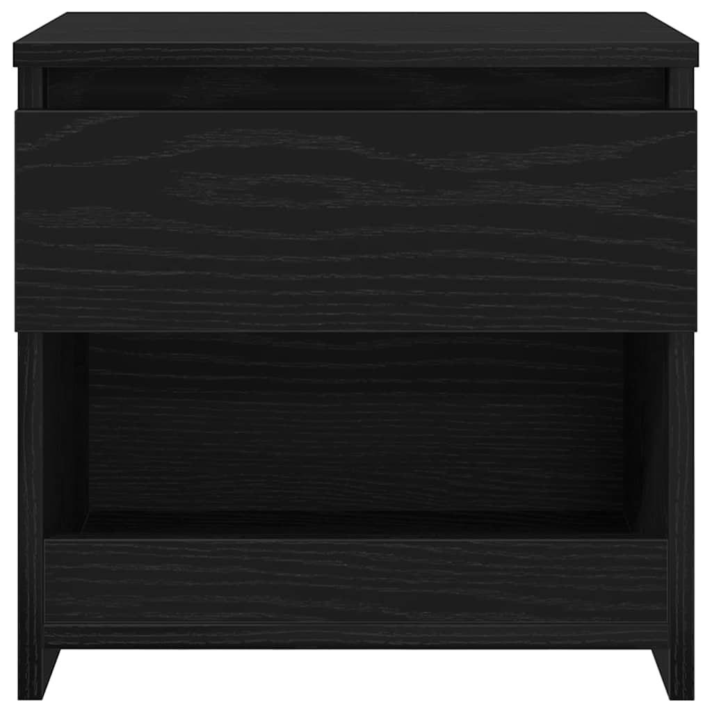 Bedside Cabinet 2 pcs Black Oak 40 x 30 x 39 cm Engineered Wood