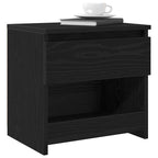 Bedside Cabinet 2 pcs Black Oak 40 x 30 x 39 cm Engineered Wood