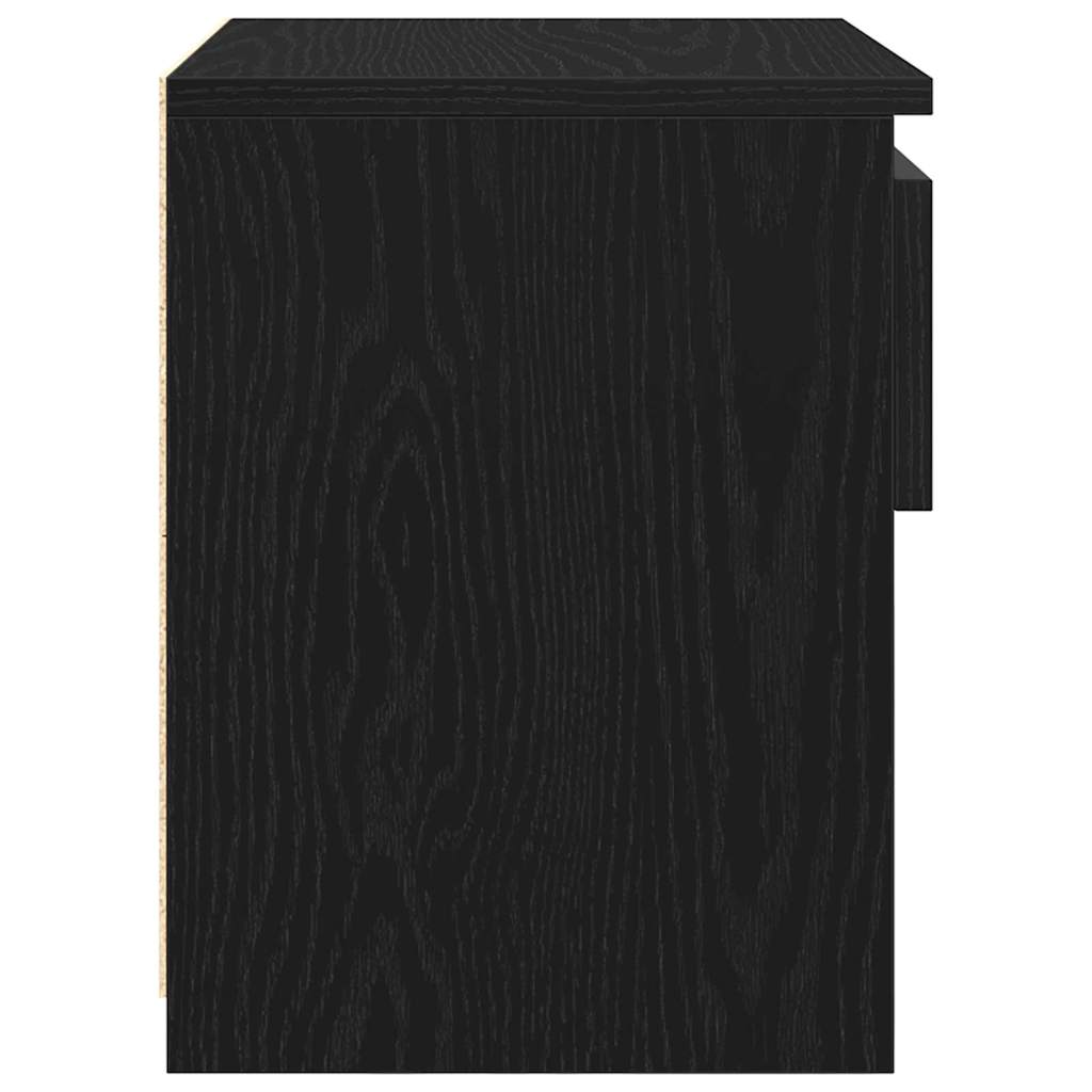 Bedside Cabinet 2 pcs Black Oak 40 x 30 x 39 cm Engineered Wood