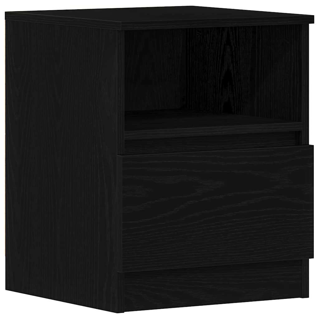 Bedside Cabinet Black Oak 40 x 40 x 50 cm Engineered Wood