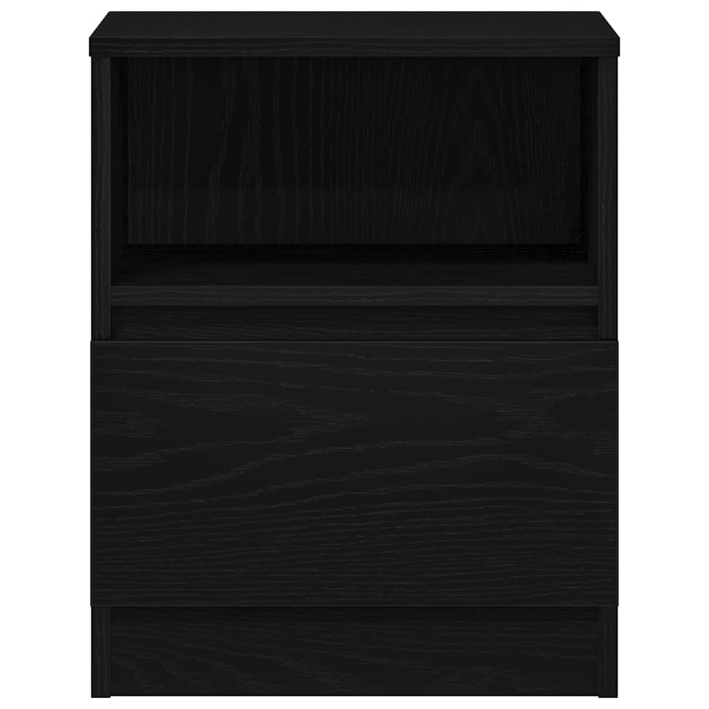 Bedside Cabinet 2 pcs Black Oak 40 x 40 x 50 cm Engineered Wood
