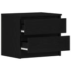Bedside Cabinet with Drawer 2 pcs Black Oak 50 x 40 x 43.5 cm