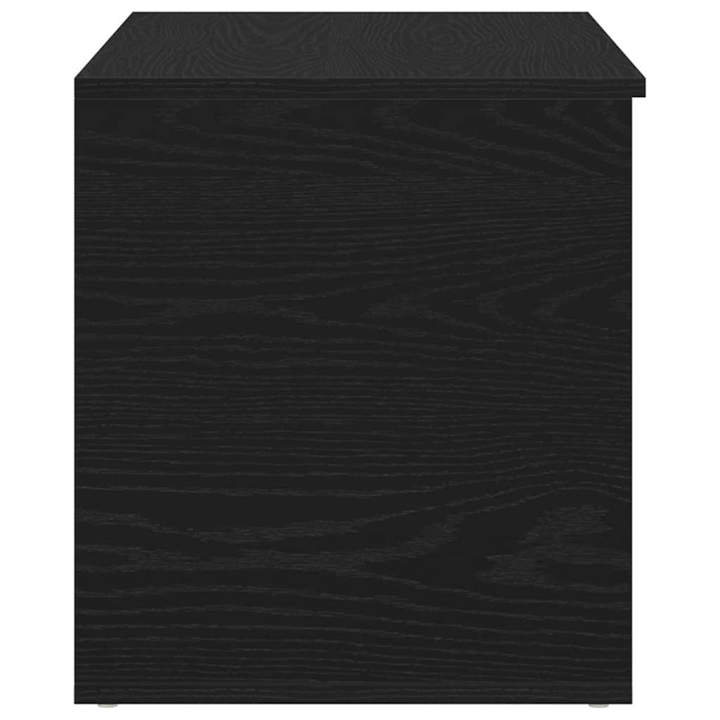 Storage Box Black Oak 84 x 42 x 46 cm Engineered Wood