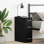 Apothecary Cabinet Black oak 20 x 45.5 x 60 cm Engineered Wood