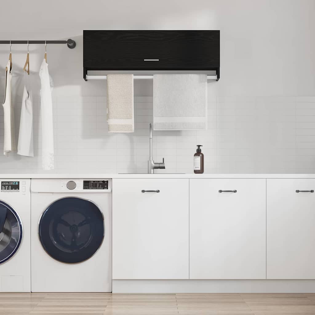 Wardrobe Black Oak 100 x 32.5 x 35 cm Engineered Wood