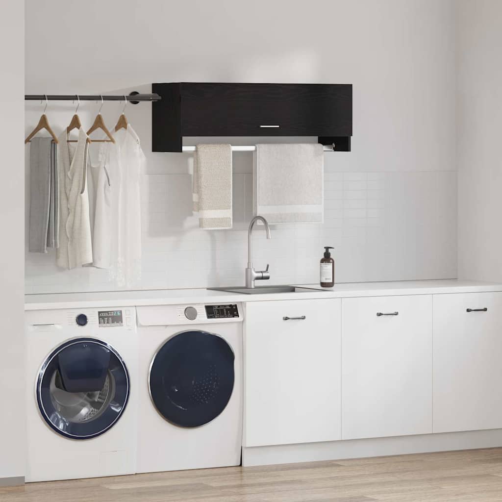 Wardrobe Black Oak 100 x 32.5 x 35 cm Engineered Wood