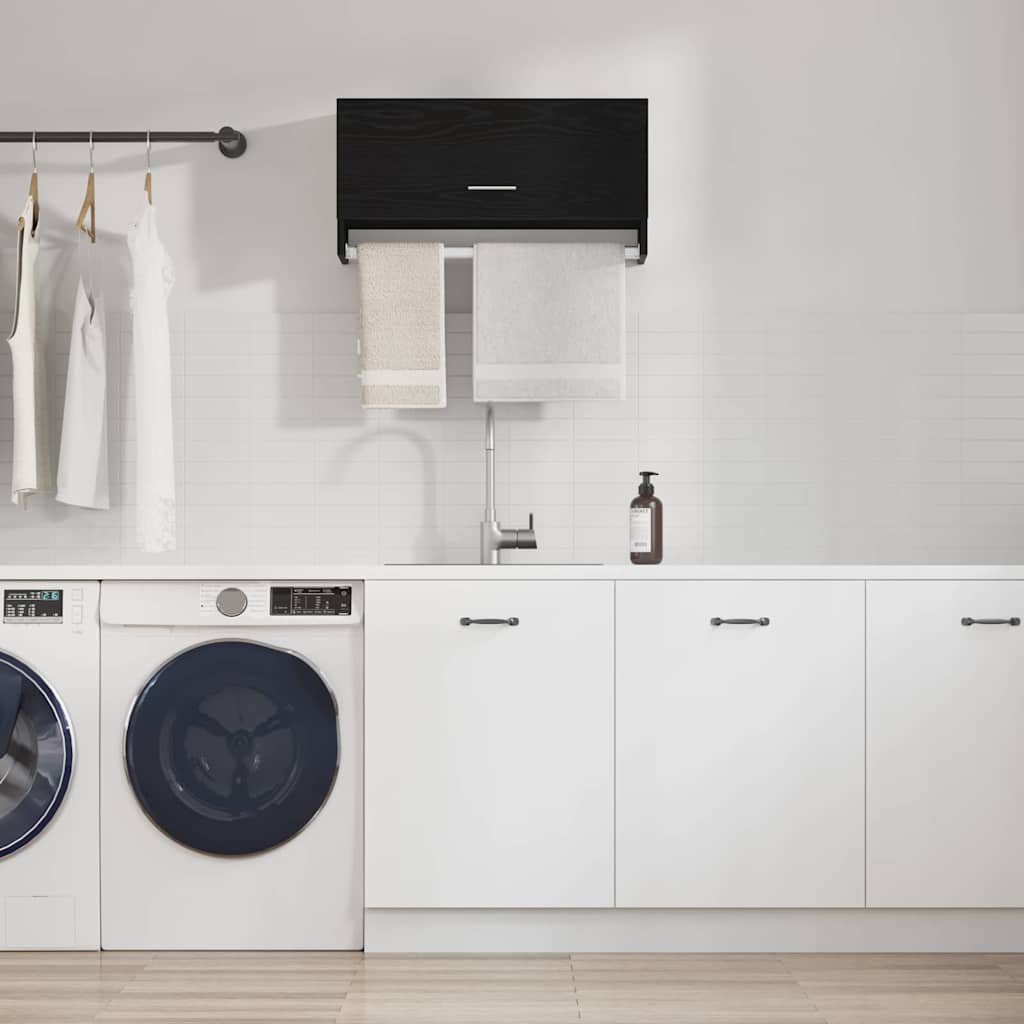 Wardrobe Black Oak 70 x 32.5 x 35 cm Engineered Wood