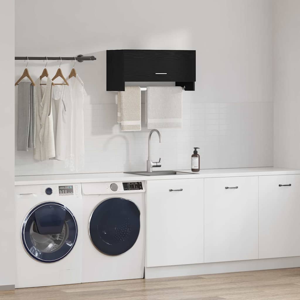 Wardrobe Black Oak 70 x 32.5 x 35 cm Engineered Wood