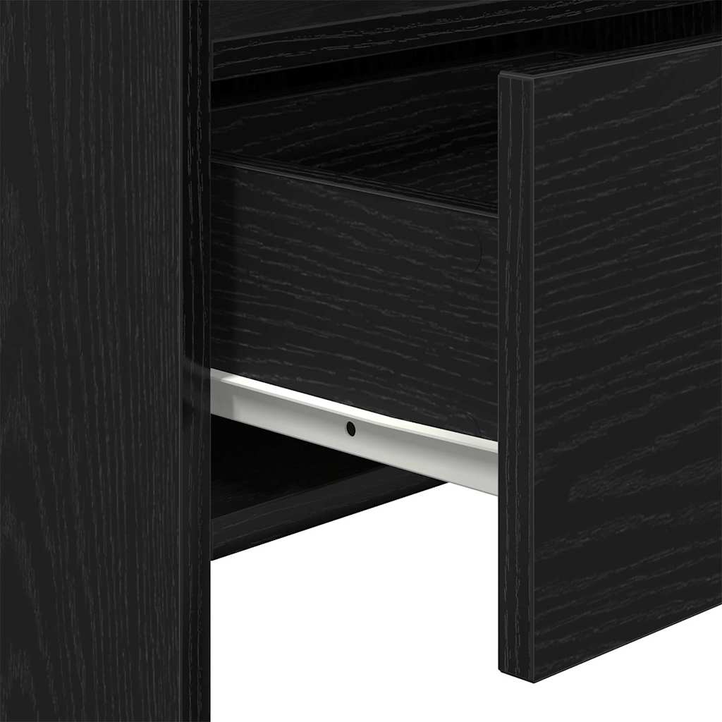Sideboard Black Oak 105 x 30 x 70 cm Engineered Wood