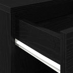 Rolling Cabinet Black oak 45 x 38 x 54 cm Engineered Wood