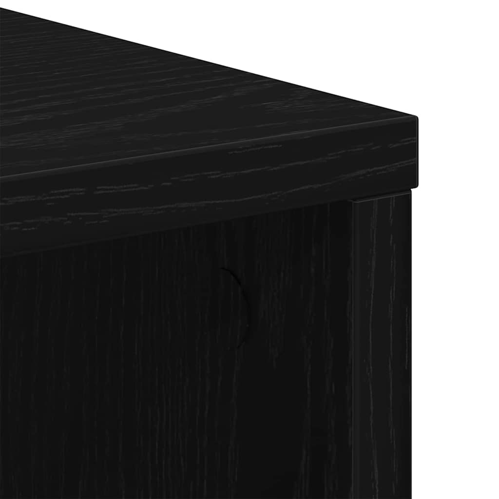 Storage Cabinet Black Oak 60 x 35 x 75 cm Engineered Wood