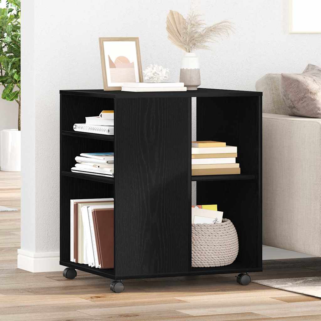 Storage Cabinet Black Oak 60 x 53 x 72.5 cm Engineered Wood