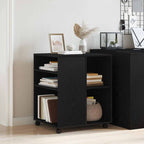 Storage Cabinet Black Oak 60 x 53 x 72.5 cm Engineered Wood