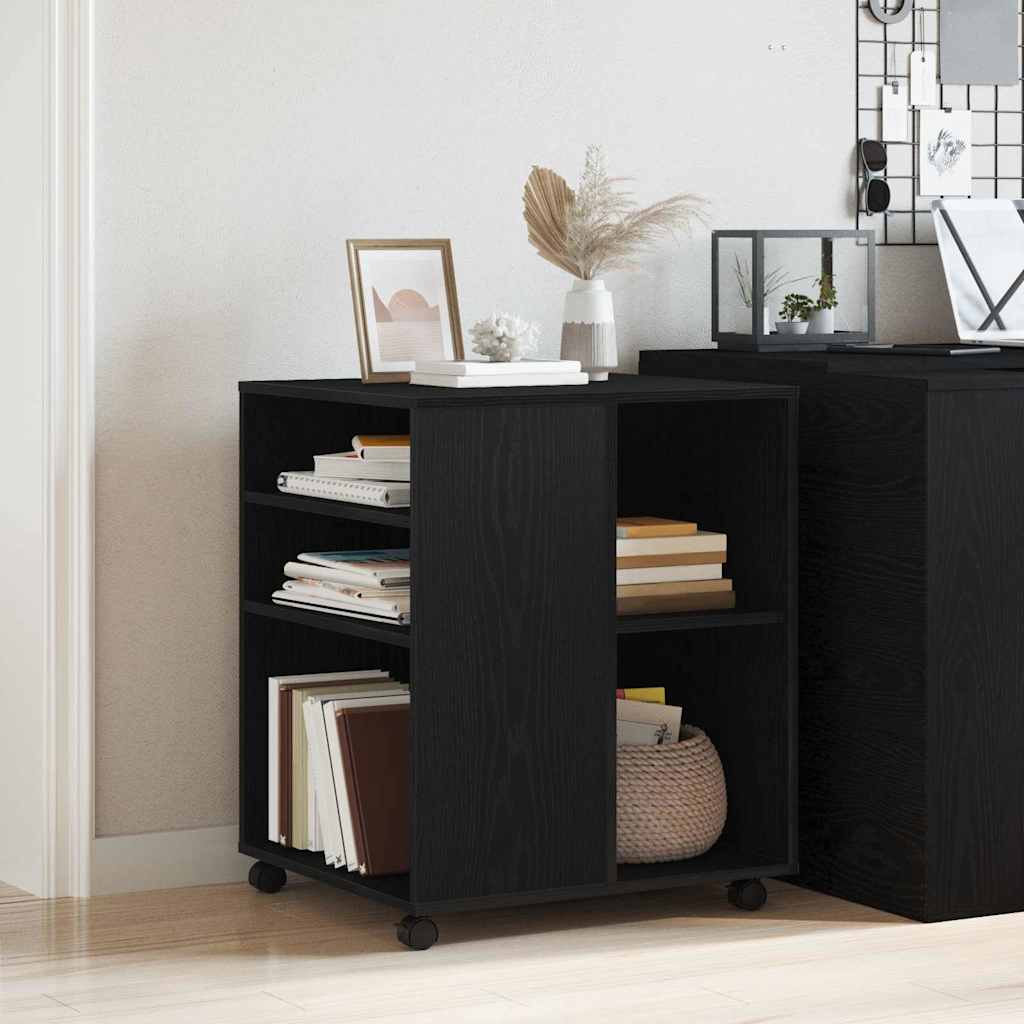 Storage Cabinet Black Oak 60 x 53 x 72.5 cm Engineered Wood