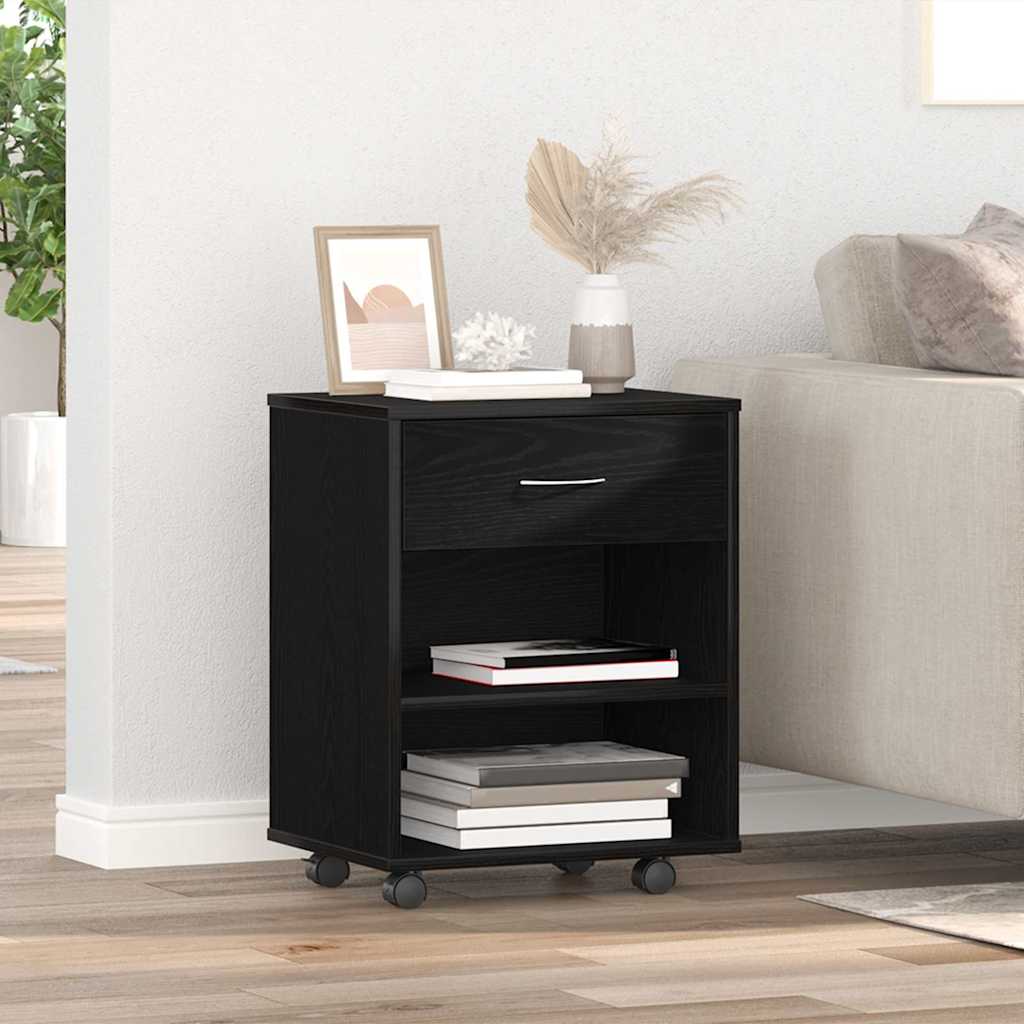 Storage Cabinet Black Oak 46 x 36 x 59 cm Engineered Wood