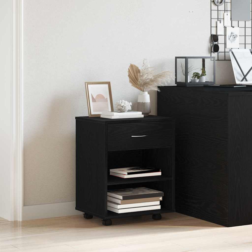 Storage Cabinet Black Oak 46 x 36 x 59 cm Engineered Wood