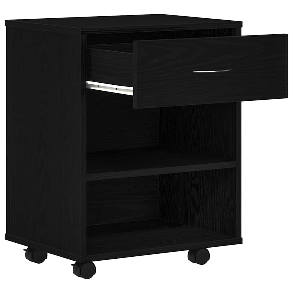 Storage Cabinet Black Oak 46 x 36 x 59 cm Engineered Wood