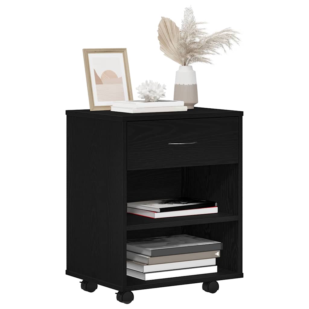 Storage Cabinet Black Oak 46 x 36 x 59 cm Engineered Wood