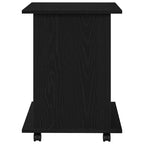 Rolling Cabinet Black Oak 60 x 45 x 55 cm Engineered Wood