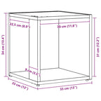 Corner Shelves Black Oak 33 x 33 x 34.5 cm Engineered Wood