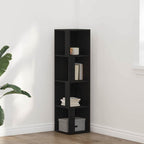 Corner Shelves Black Oak 33 x 33 x 132 cm Engineered Wood