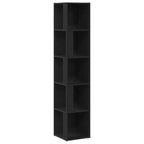 Corner Shelves Black Oak 33 x 33 x 164.5 cm Engineered Wood