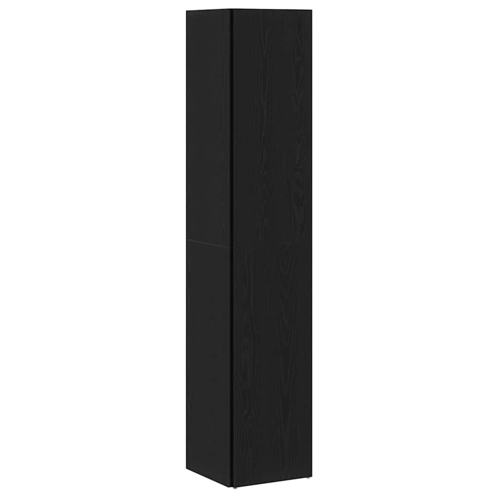 Corner Shelves Black Oak 33 x 33 x 164.5 cm Engineered Wood