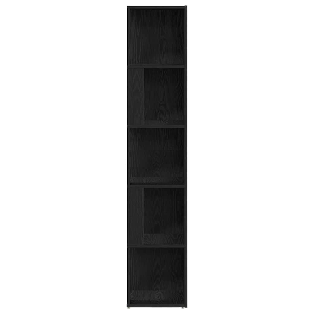 Corner Shelves Black Oak 33 x 33 x 164.5 cm Engineered Wood