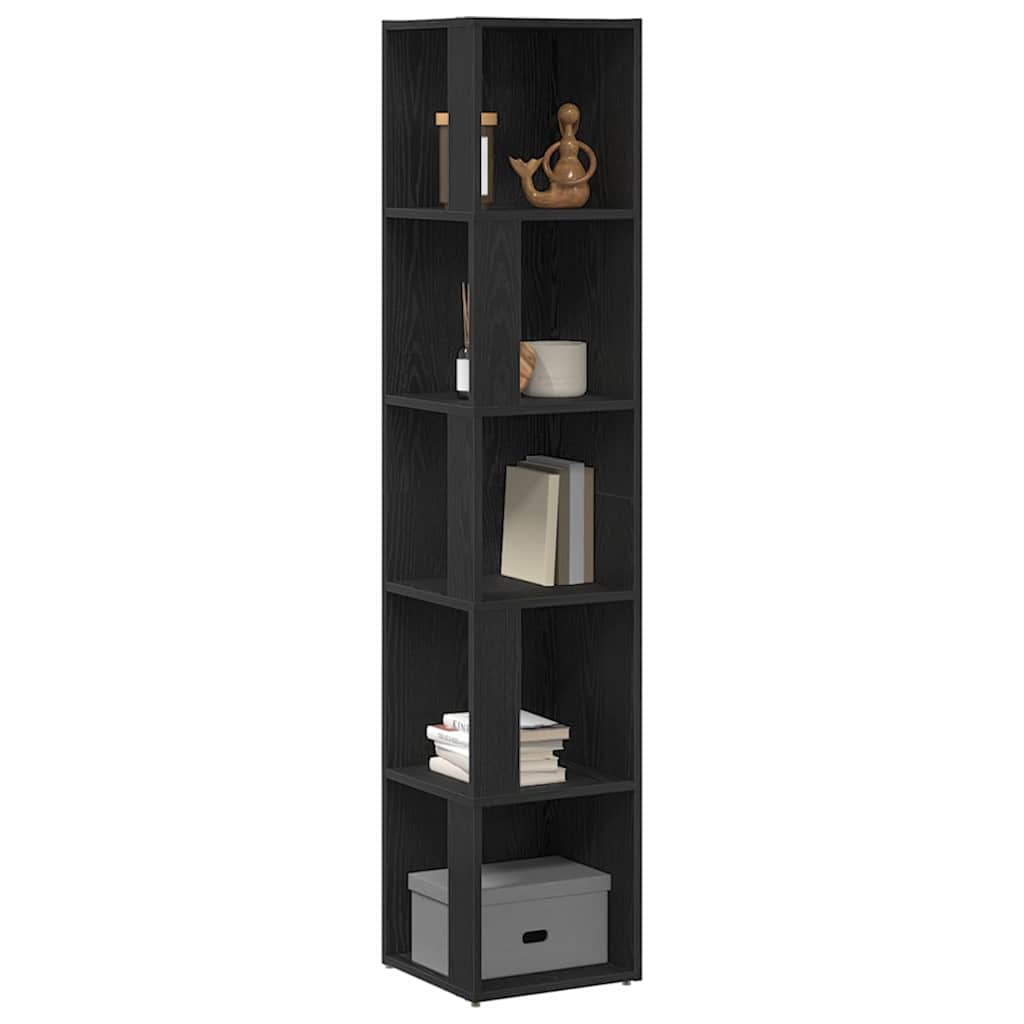 Corner Shelves Black Oak 33 x 33 x 164.5 cm Engineered Wood