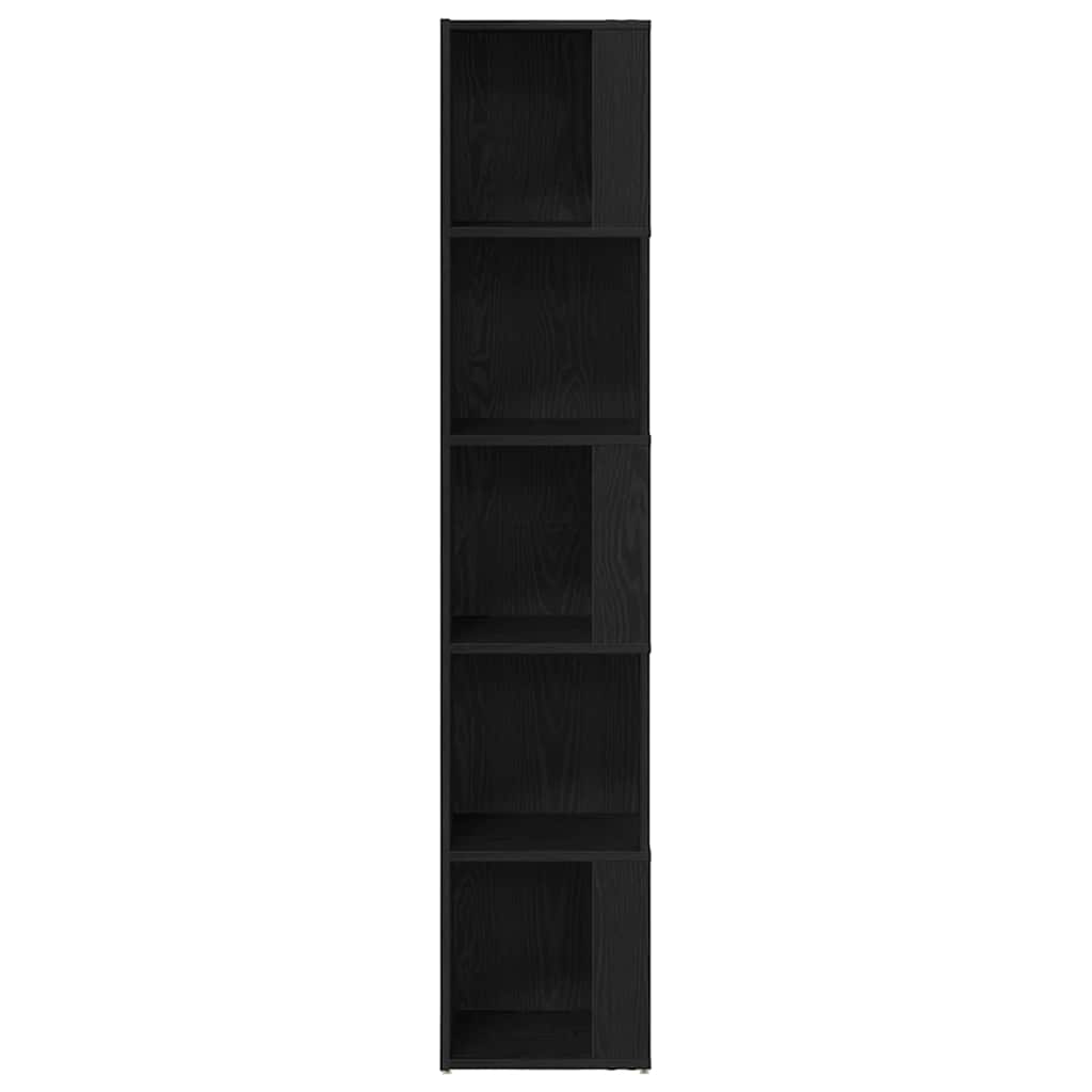 Corner Shelves Black Oak 33 x 33 x 164.5 cm Engineered Wood