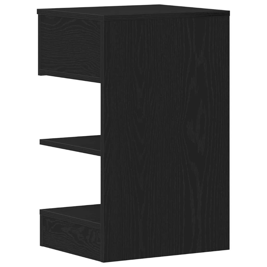 Bedside Cabinet Black Oak 40 x 35 x 65 cm Engineered Wood