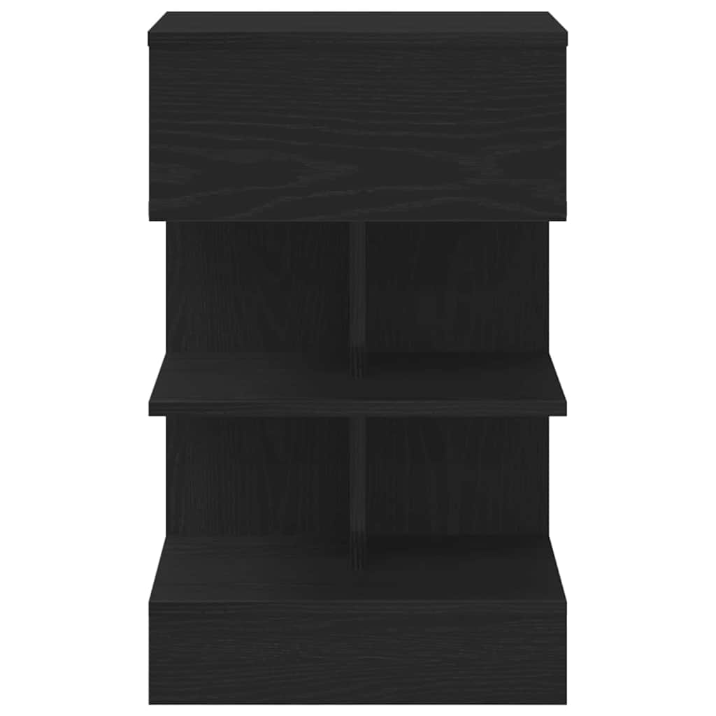Bedside Cabinet Black Oak 40 x 35 x 65 cm Engineered Wood