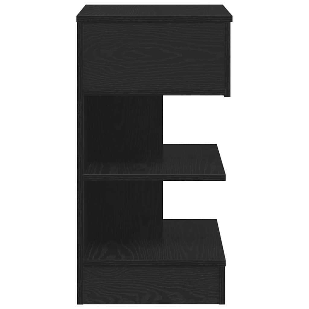 Bedside Cabinet Black Oak 40 x 35 x 65 cm Engineered Wood