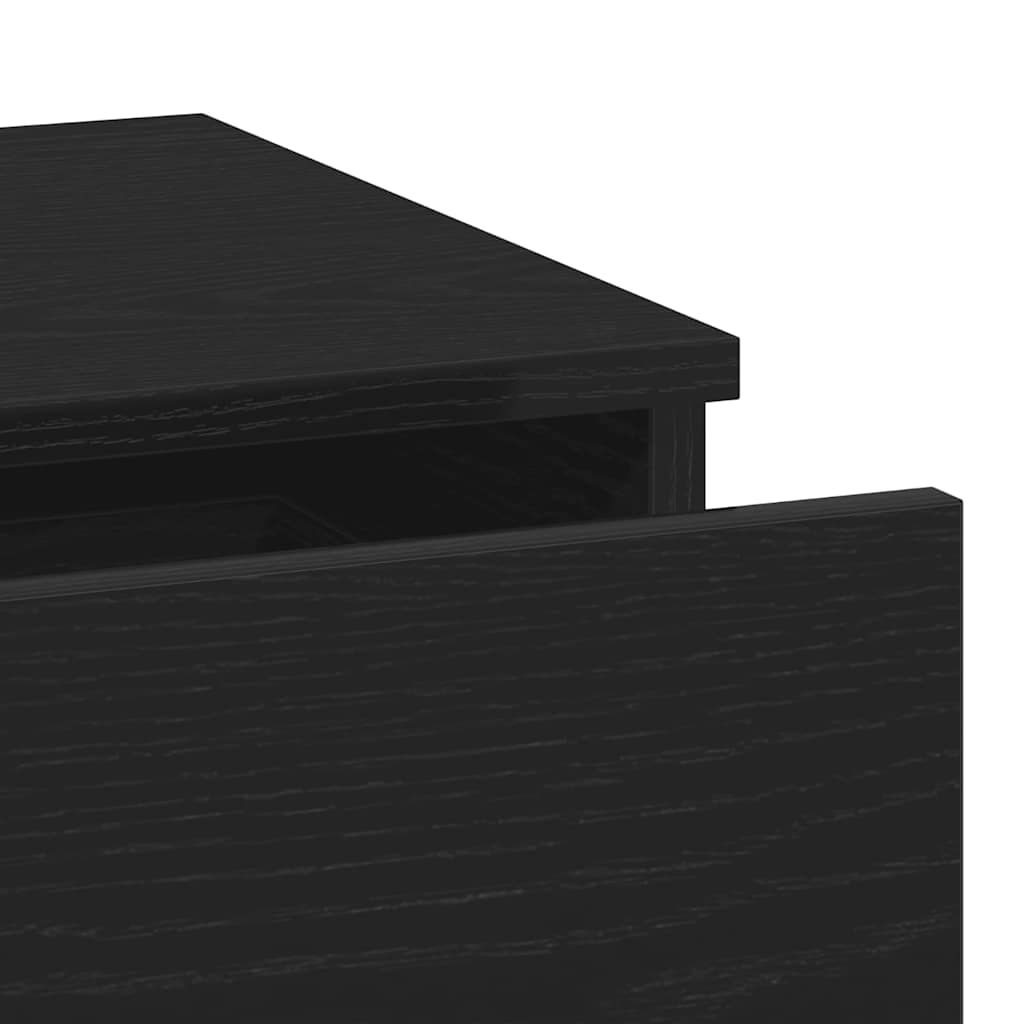 Bedside Cabinet 2 pcs Black Oak 40 x 35 x 65 cm Engineered Wood