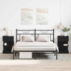 Bedside Cabinet 2 pcs Black Oak 40 x 35 x 65 cm Engineered Wood