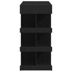 Bar Table Black Oak 100 x 48 x 101.5 cm Engineered Wood