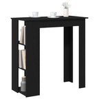 Bar Table Black Oak 102 x 50 x 103.5 cm Engineered Wood