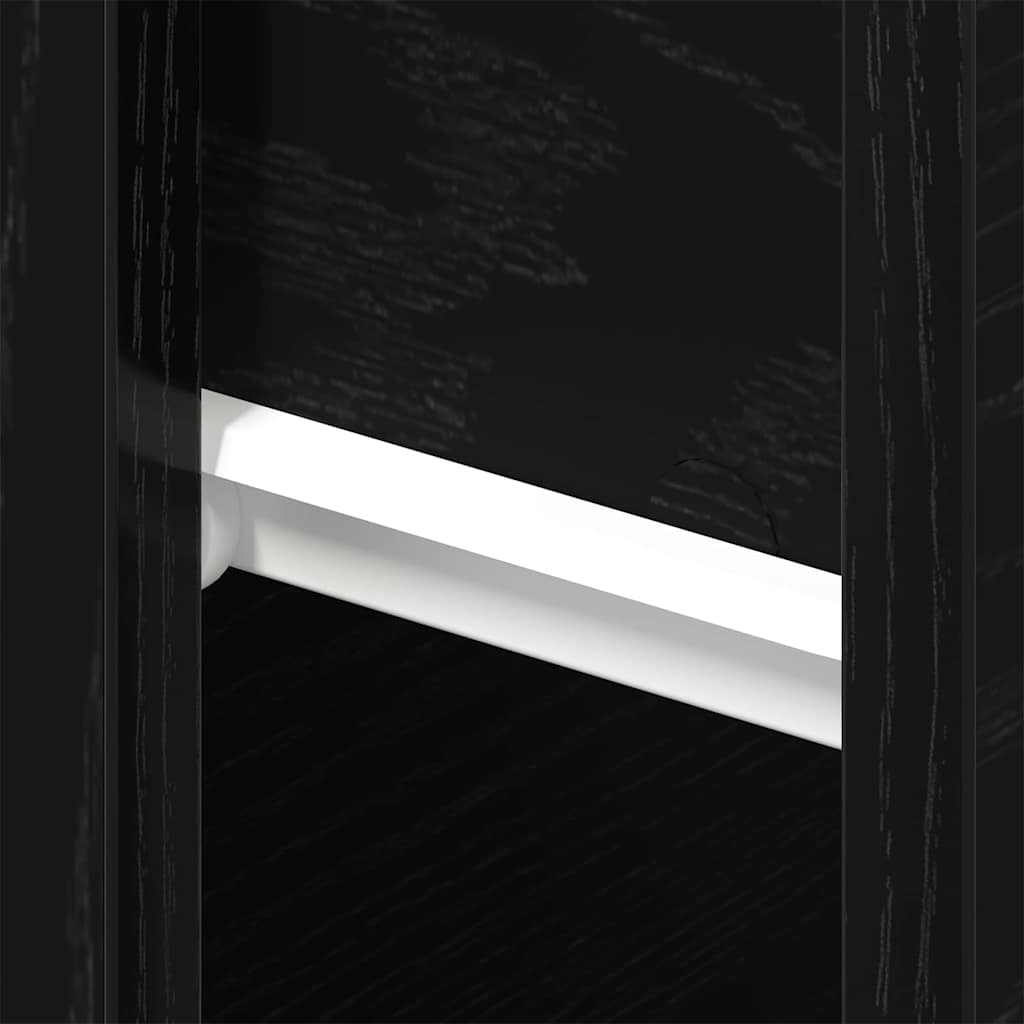 Bedside Cabinet Black Oak 46 x 30 x 30 cm Engineered Wood