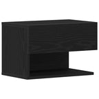 Bedside Cabinet Black Oak 46 x 30 x 30 cm Engineered Wood