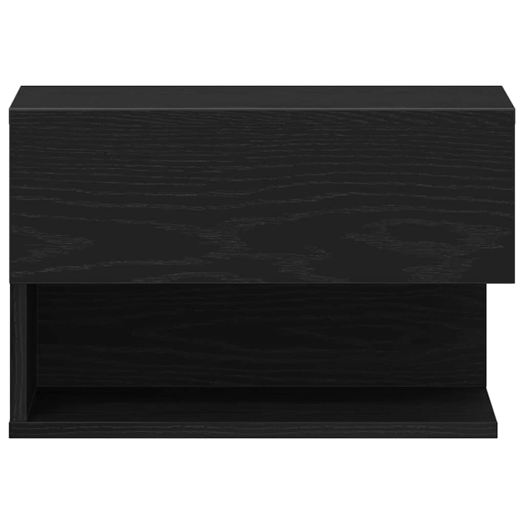 Bedside Cabinet 2 pcs Black Oak 46 x 30 x 30 cm Engineered Wood