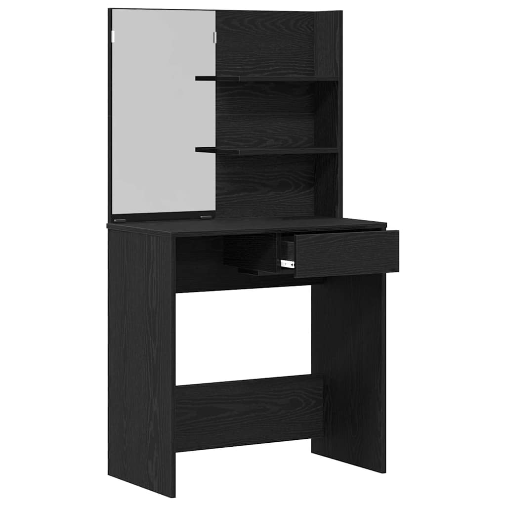 Dressing Table Black Oak 74.5 x 40 x 141 cm Engineered Wood