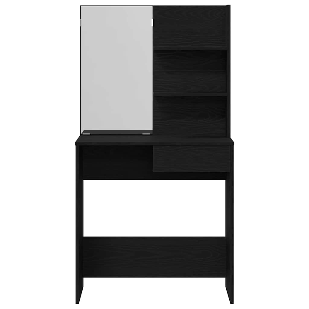 Dressing Table Black Oak 74.5 x 40 x 141 cm Engineered Wood