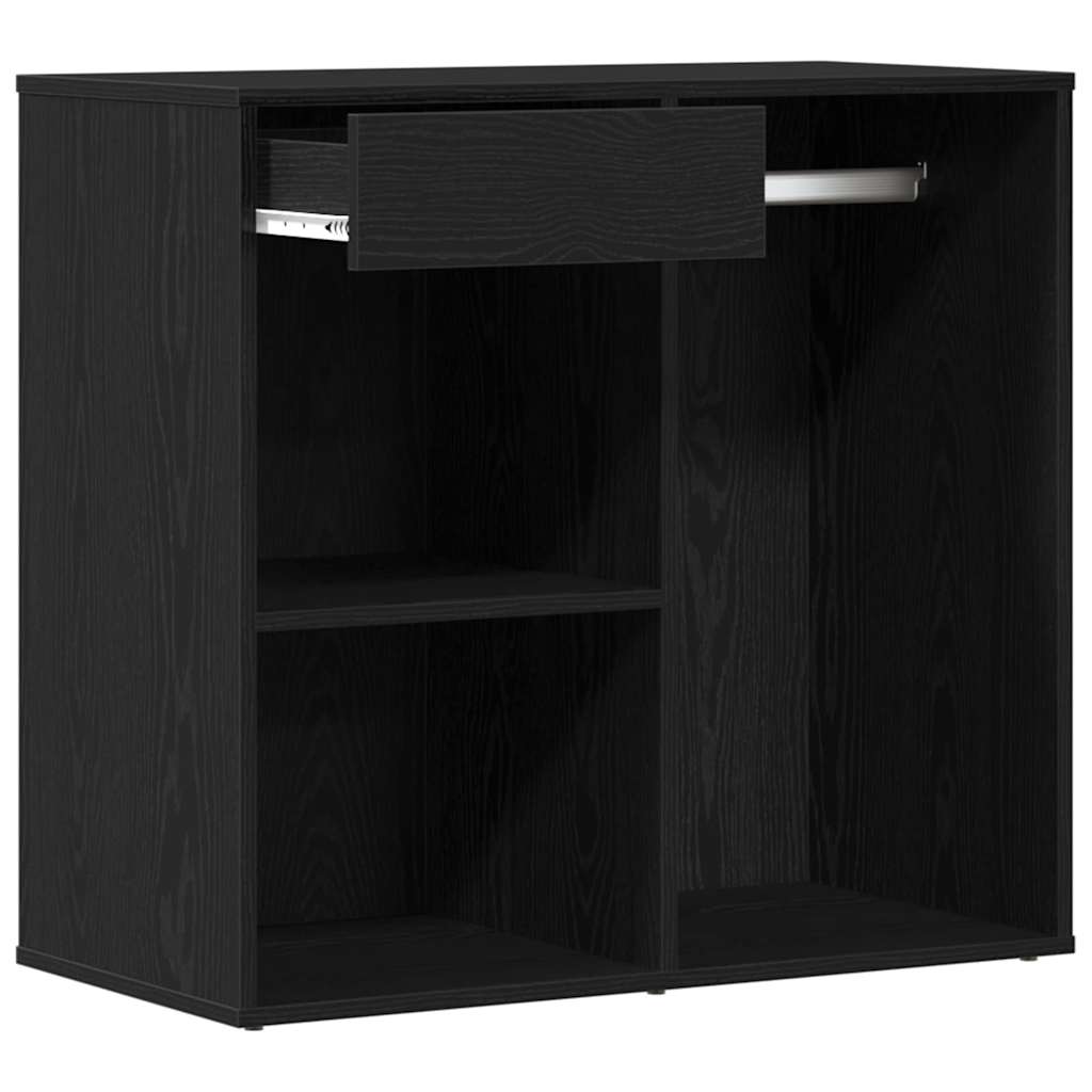 Cosmetic Cabinet Black Oak 80 x 40 x 75 cm Engineered Wood