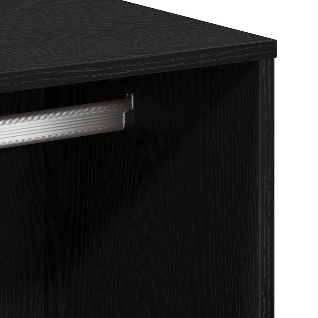 Cosmetic Cabinet Black Oak 80 x 40 x 65 cm Engineered Wood