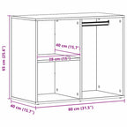 Cosmetic Cabinet Black Oak 80 x 40 x 65 cm Engineered Wood