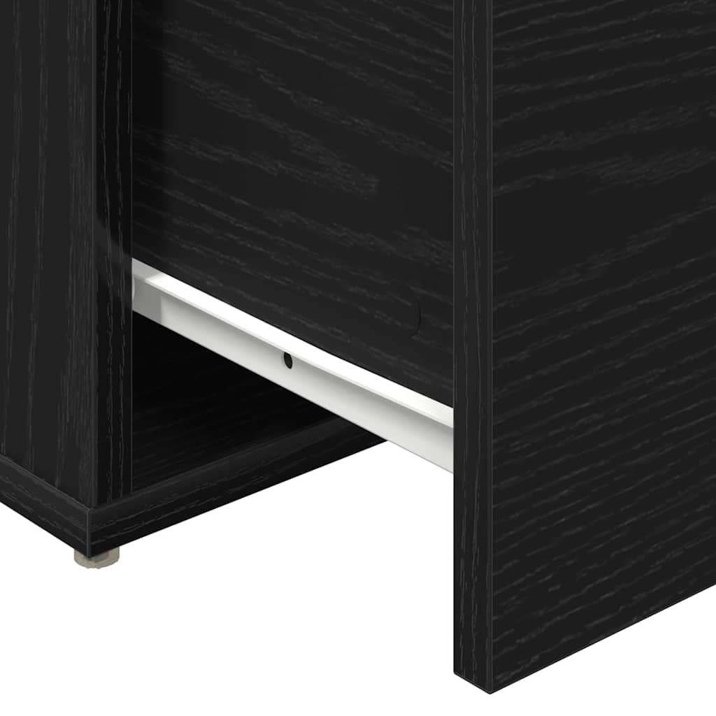 Chest of Drawers Black Oak 40.5 x 40 x 40 cm Engineered Wood