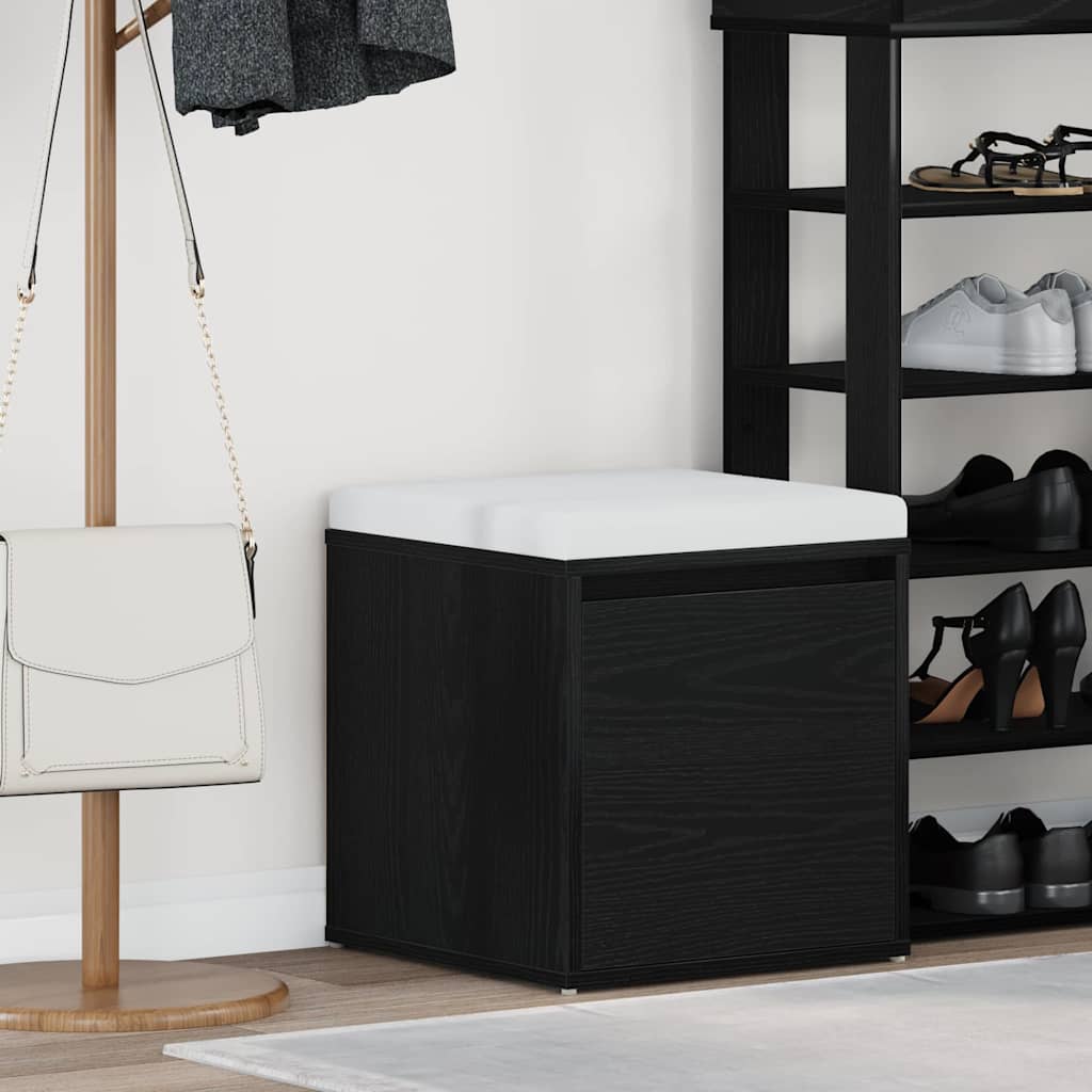 Chest of Drawers Black Oak 40.5 x 40 x 40 cm Engineered Wood