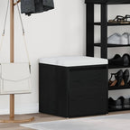 Chest of Drawers Black Oak 40.5 x 40 x 40 cm Engineered Wood