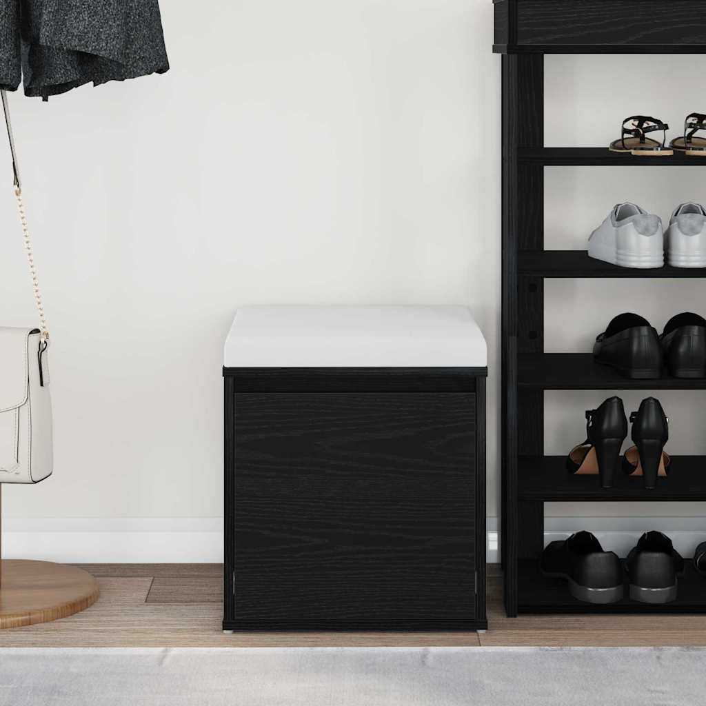 Chest of Drawers Black Oak 40.5 x 40 x 40 cm Engineered Wood